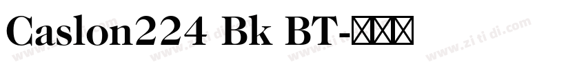 Caslon224 Bk BT字体转换